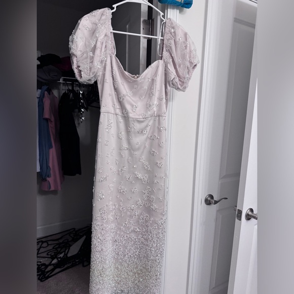 Lulus Glorious Poise sequin pearl dress - Picture 3 of 4